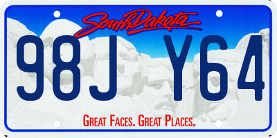 SD license plate 98JY64
