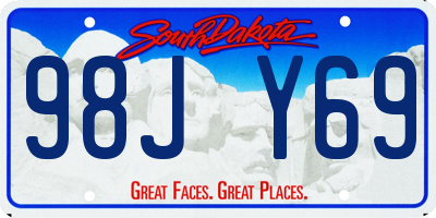 SD license plate 98JY69