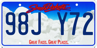 SD license plate 98JY72