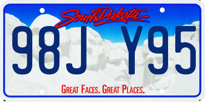 SD license plate 98JY95