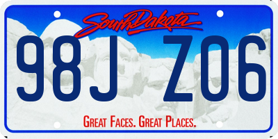 SD license plate 98JZ06