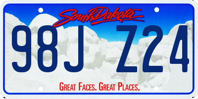 SD license plate 98JZ24