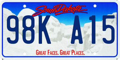 SD license plate 98KA15
