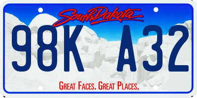 SD license plate 98KA32