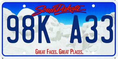 SD license plate 98KA33