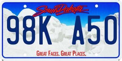 SD license plate 98KA50