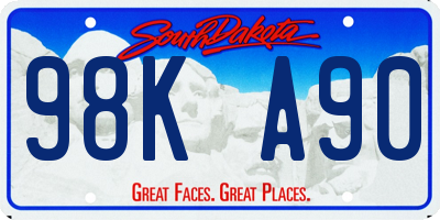 SD license plate 98KA90