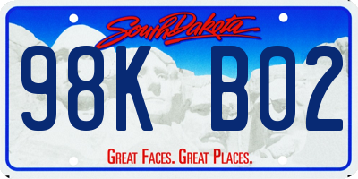 SD license plate 98KB02
