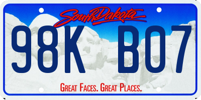 SD license plate 98KB07