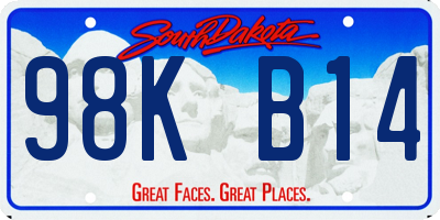 SD license plate 98KB14