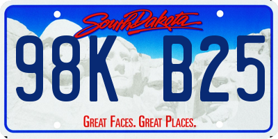 SD license plate 98KB25