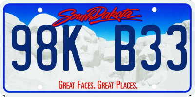SD license plate 98KB33