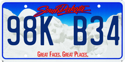 SD license plate 98KB34