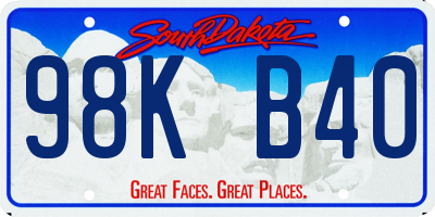 SD license plate 98KB40