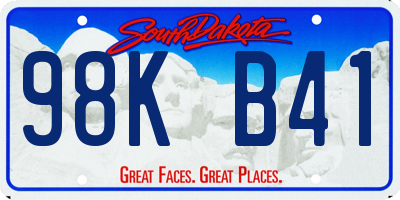 SD license plate 98KB41
