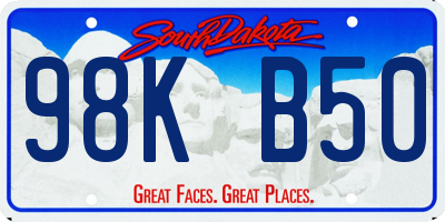 SD license plate 98KB50