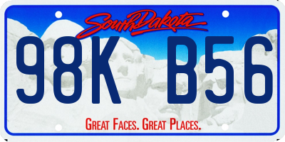 SD license plate 98KB56