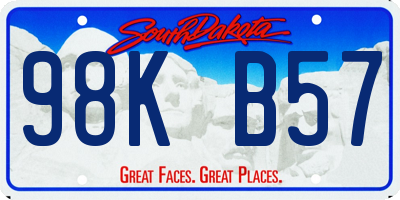 SD license plate 98KB57