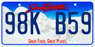 SD license plate 98KB59