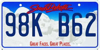 SD license plate 98KB62