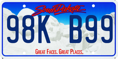 SD license plate 98KB99