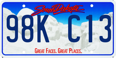 SD license plate 98KC13