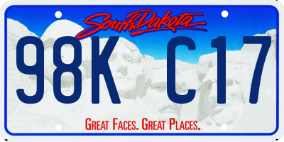 SD license plate 98KC17