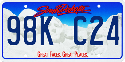 SD license plate 98KC24