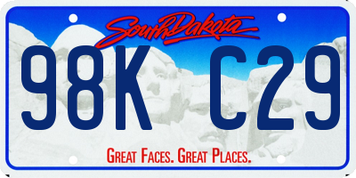 SD license plate 98KC29