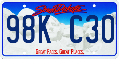 SD license plate 98KC30