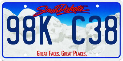 SD license plate 98KC38