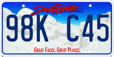 SD license plate 98KC45