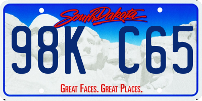 SD license plate 98KC65