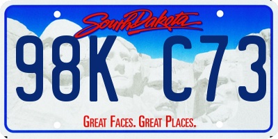 SD license plate 98KC73