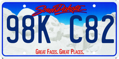 SD license plate 98KC82