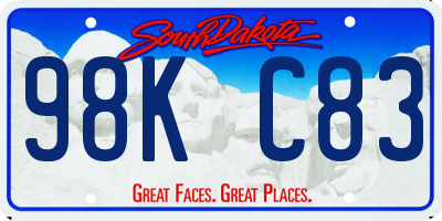 SD license plate 98KC83