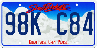 SD license plate 98KC84