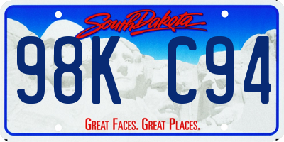 SD license plate 98KC94