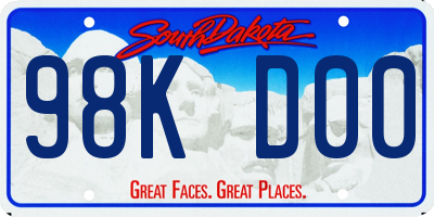 SD license plate 98KD00