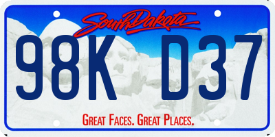 SD license plate 98KD37
