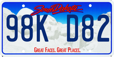 SD license plate 98KD82
