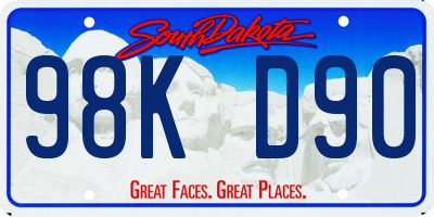 SD license plate 98KD90