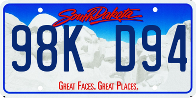 SD license plate 98KD94