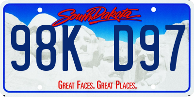 SD license plate 98KD97