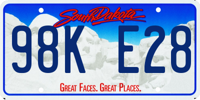 SD license plate 98KE28