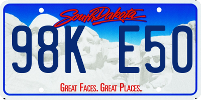 SD license plate 98KE50