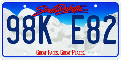 SD license plate 98KE82