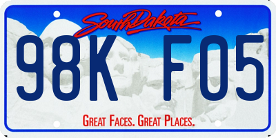 SD license plate 98KF05