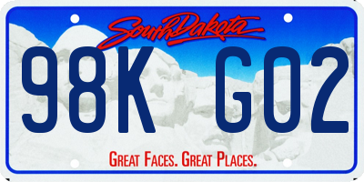 SD license plate 98KG02