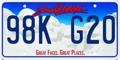 SD license plate 98KG20